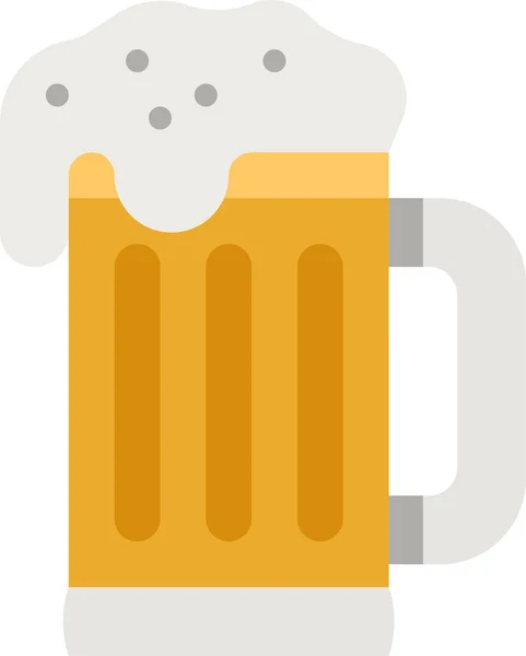 Beer Mug Alcoholic Icon — Stock Vector