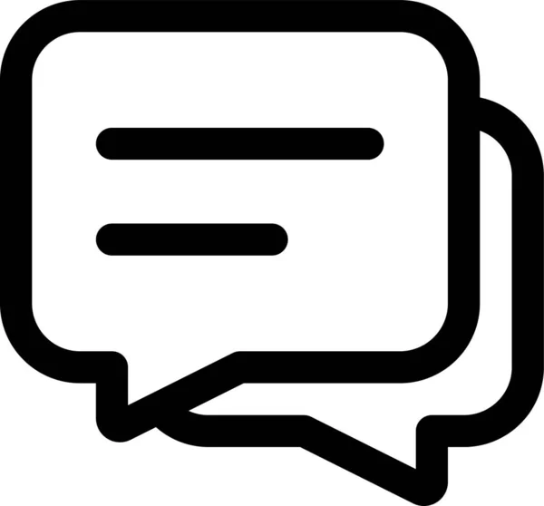 Chat Conversatie Discussie Icoon User Interface Optimale Categorie — Stockvector