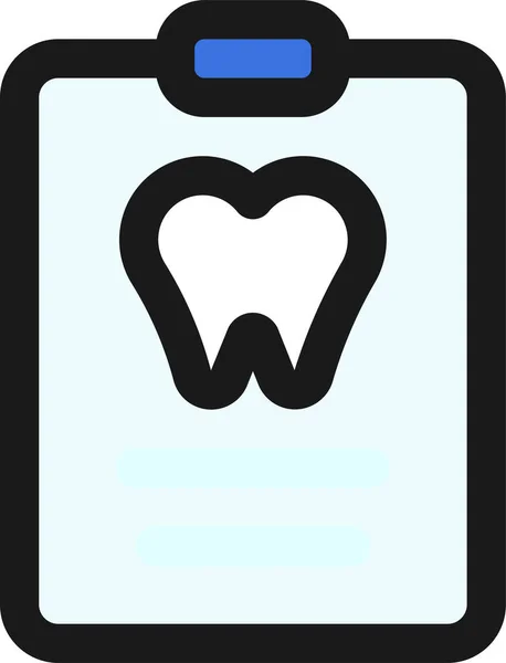 Ícone Registro Saúde Dentária —  Vetores de Stock
