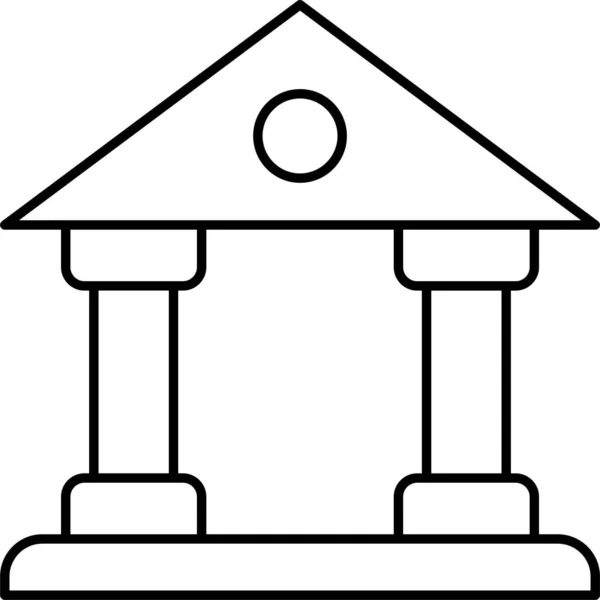 Finance Court Bank Icon — Stock Vector