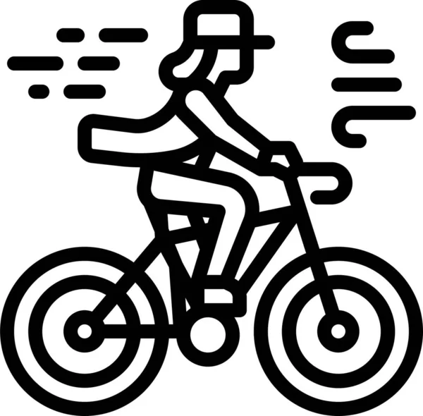 Cyklistická Ikona Kole — Stockový vektor