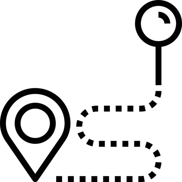 Finish Gps Location Icon Outline Style — стоковый вектор