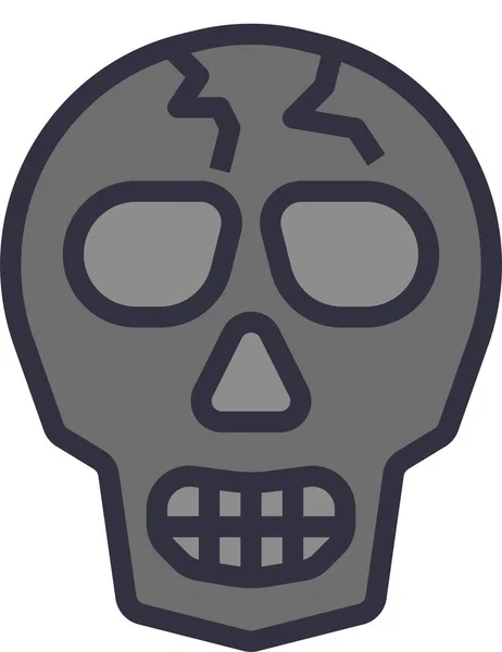 Totenkopf Skelett Halloween Ikone Der Kategorie Halloween — Stockvektor