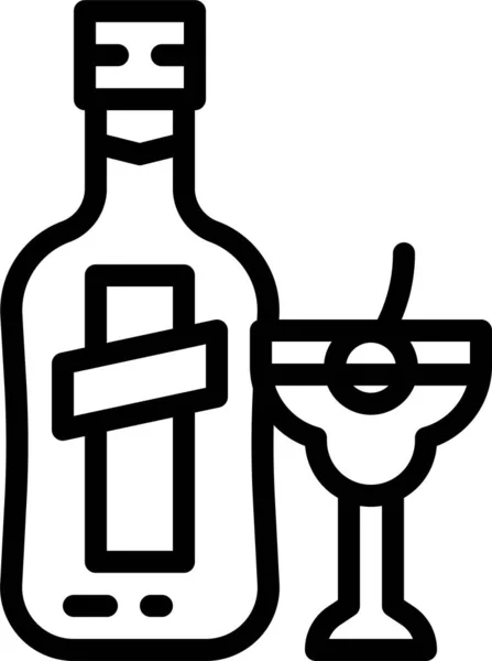 酒カクテルアルコールのアイコン — ストックベクタ
