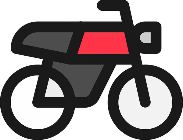 Icône Tour Moto Moto Dans Style Contour Rempli — Image vectorielle