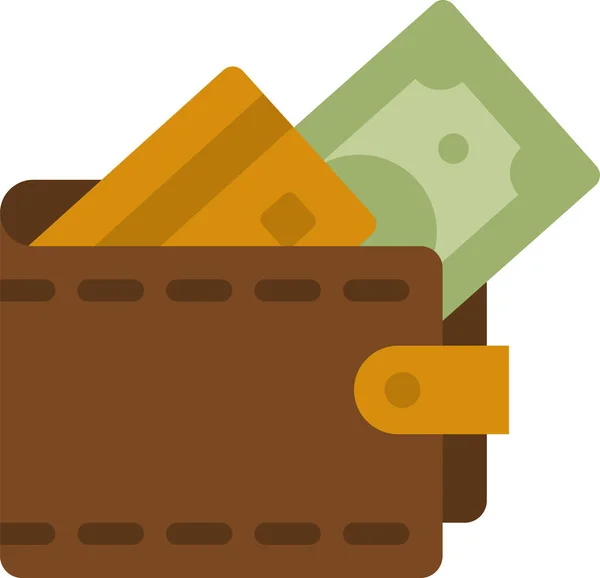 Brieftasche Geld Kommerz Ikone — Stockvektor
