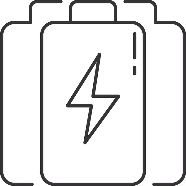 Carga Baterías Icono Energía Categoría Recreación Hobby — Archivo Imágenes Vectoriales