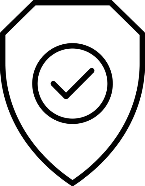 Escudo Garrapata Icono Protección — Vector de stock