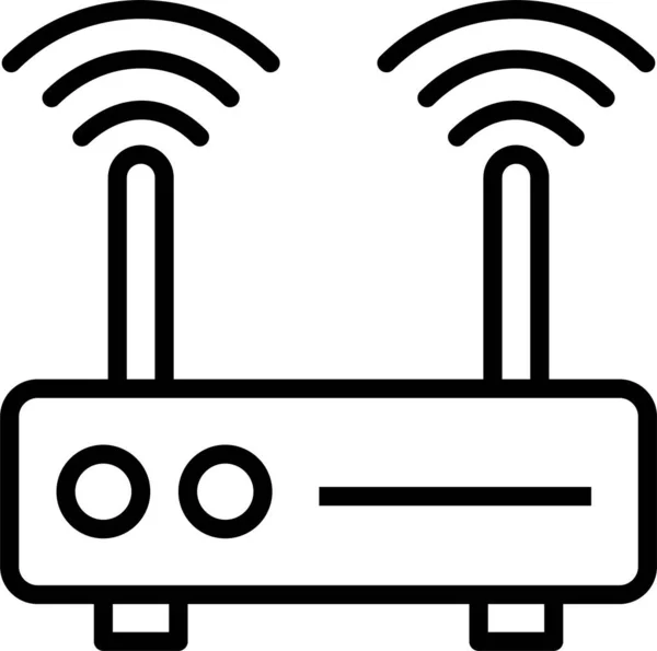 Signals Router Antenna Icon — Stock Vector
