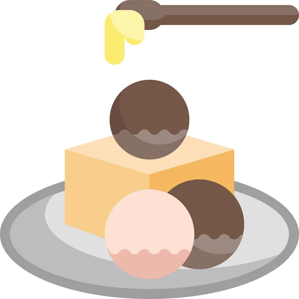 Honig Toast Eis Symbol — Stockvektor