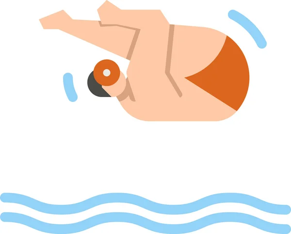 Potápění Potápění Šnorchlování Ikona — Stockový vektor