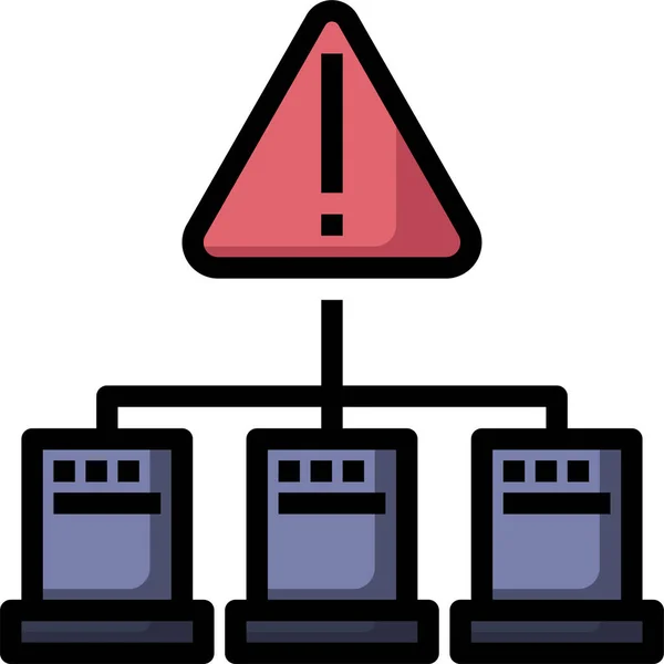 Nube Computación Icono Error — Vector de stock