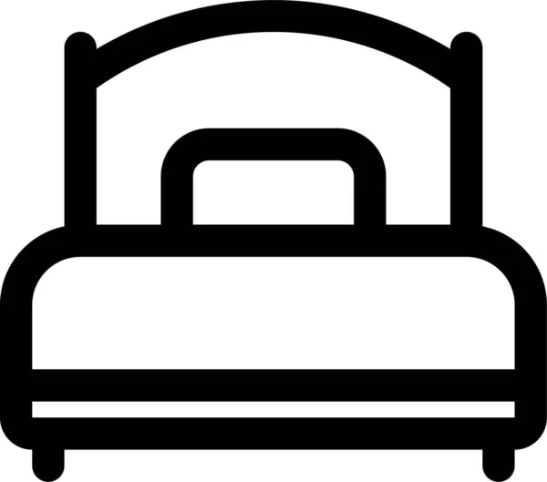 Κρεβάτι Υπνοδωμάτιο Έπιπλα Εικονίδιο — Διανυσματικό Αρχείο