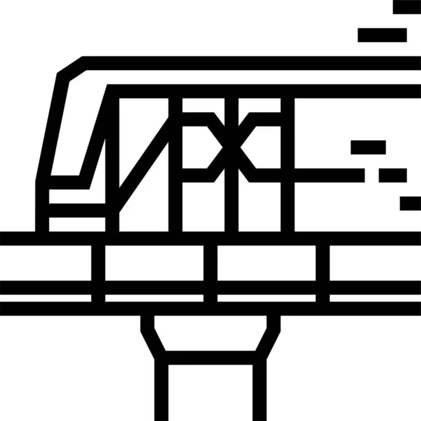 Icône Skytrain Bangagara Bts Skytrain Dans Style Contour — Image vectorielle