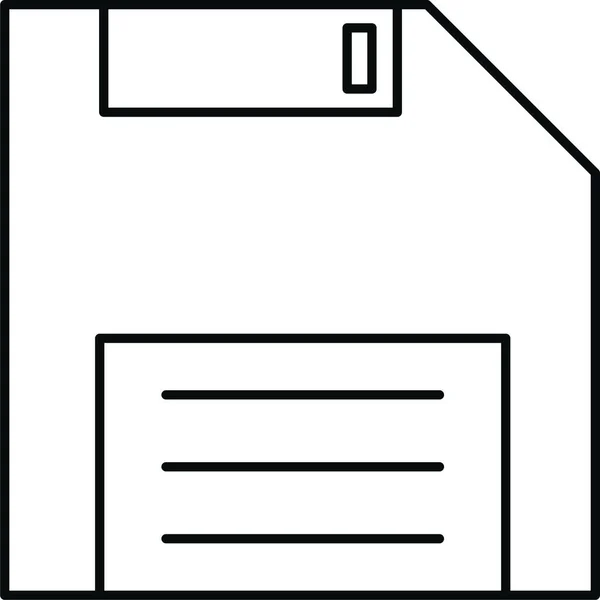 Diskette Floppy Guarder Pictogram — Stockvector