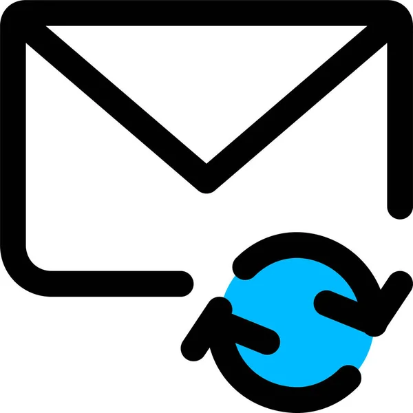 Email Ανανέωση Εικονίδιο Συγχρονισμού Στυλ Γεμάτο Περίγραμμα — Διανυσματικό Αρχείο