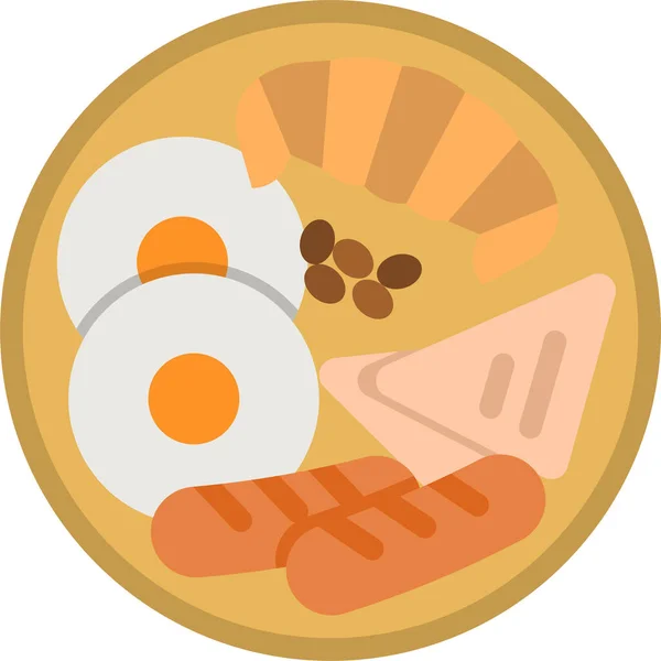 Frühstück Essen Englisches Symbol — Stockvektor