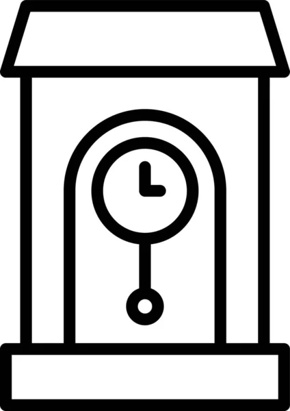 Ρολόι Τοίχου Αντίκα Εικονίδιο Στυλ Περίγραμμα — Διανυσματικό Αρχείο
