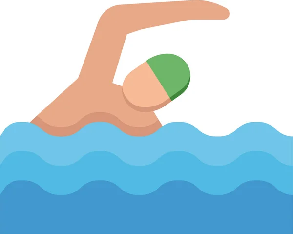 Yüzme Havuzu Simgesi Alıştırması — Stok Vektör