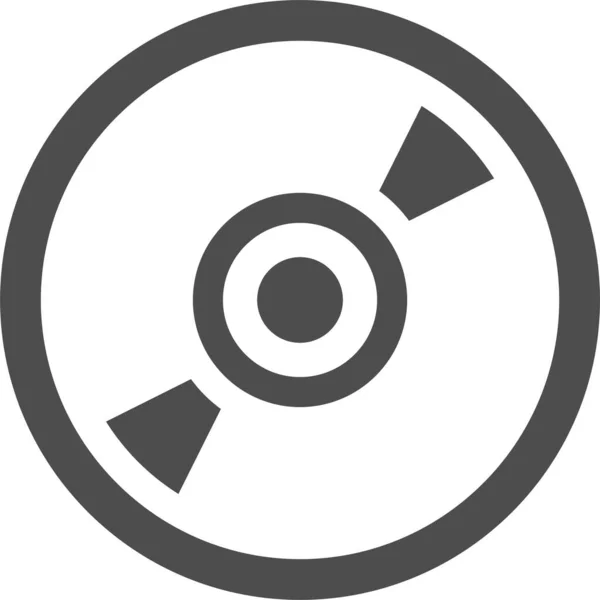 Bluray Ícone Disco Estilo Sólido — Vetor de Stock