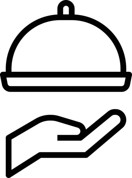 Restaurant Lieferung Online Symbol Umriss Stil — Stockvektor