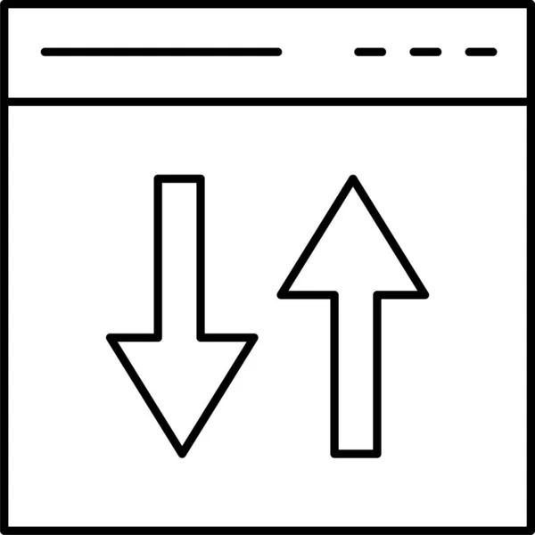 Het Downloaden Van Internet Pagina Icoon — Stockvector