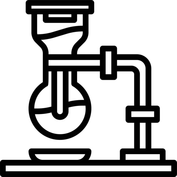 Syfon Warzący Ikonę Kawy — Wektor stockowy