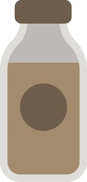 Іконка Пляшкової Кави Плоскому Стилі — стоковий вектор
