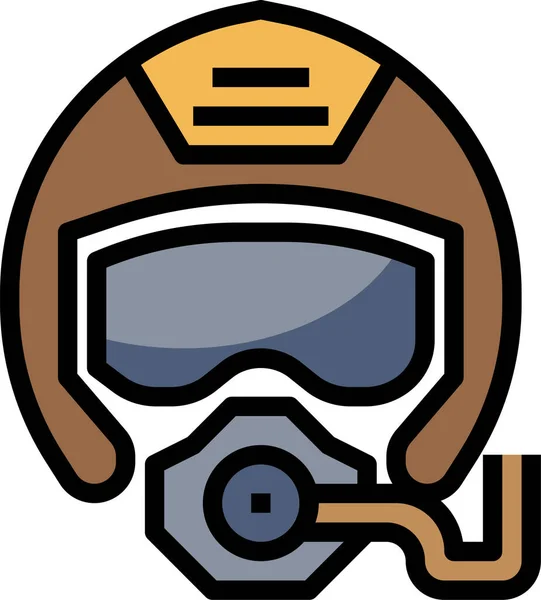 Fashion Mask Respirator Icon Filled Outline Style — Stock Vector