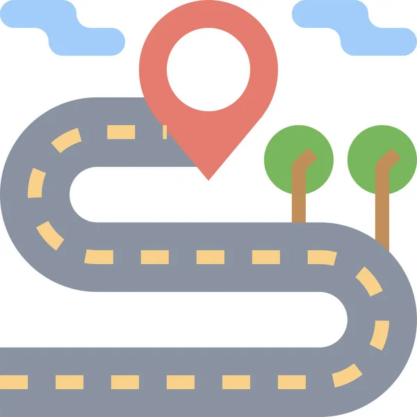 Icône Chemin Cartes Routières Dans Catégorie Maps Navigation — Image vectorielle