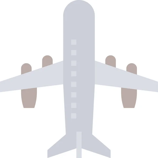 Airplane Plane Shape Icon Flat Style — Stock Vector