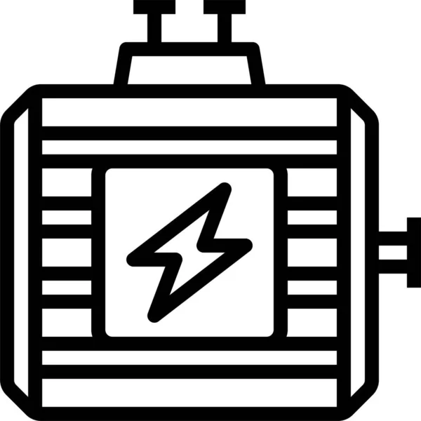 Engine Electric Motor Icon Outline Style — Stock Vector