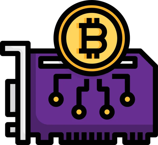 Ícone Plataforma Mineração Bitcoin —  Vetores de Stock