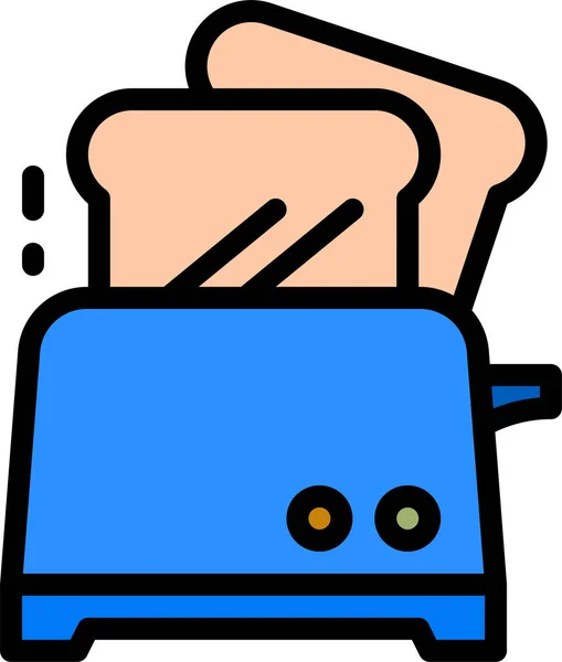 Toaster Toast Breakfast Icon — Stock Vector