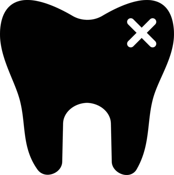 Mettre Garde Icône Remplissage Dentaire Dans Style Solide — Image vectorielle