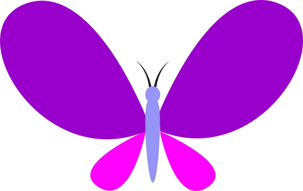 Butterfly Fly Insect Icon Flat Style — Stock Vector