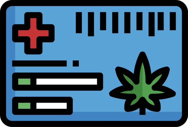 医疗卡大麻图标 — 图库矢量图片