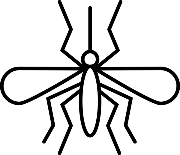 Fly Insects Mosquito Icon Outline Style — Stock Vector