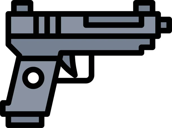 Pistola Miscelánea Icono Pistola Estilo Contorno Lleno — Vector de stock