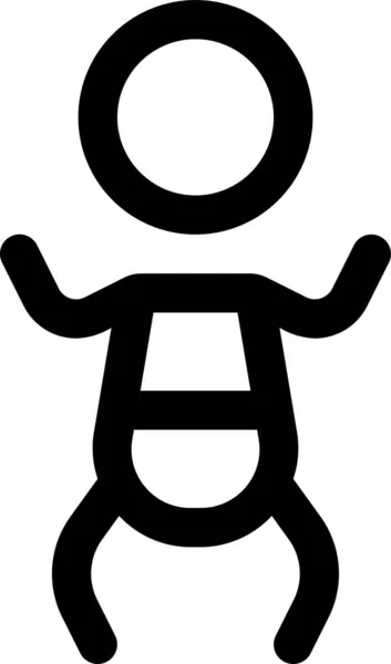 Bébé Enfant Intérieur Icône — Image vectorielle