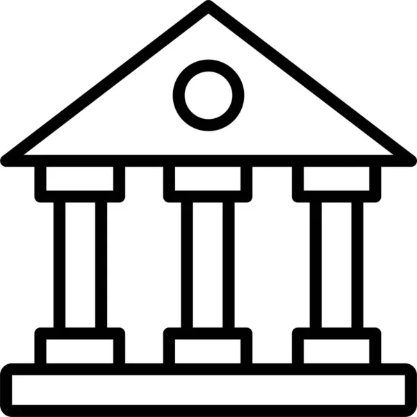 Banque Immeuble Icône Immobilière — Image vectorielle