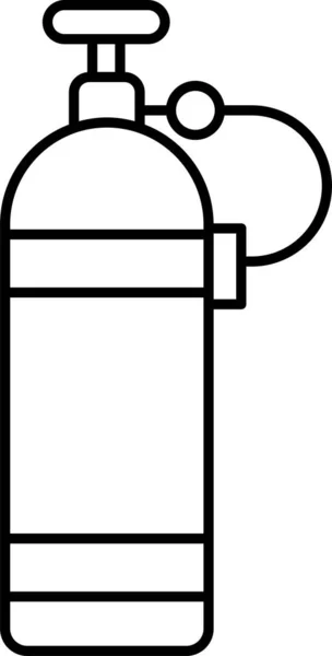 Icono Del Tanque Oxígeno Cilindro — Vector de stock