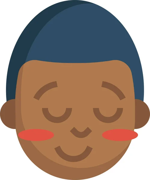 Stydlivá Emoji Smajlíky Ikona — Stockový vektor