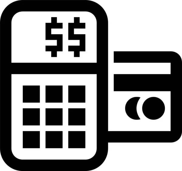 Creditcard Pictogram Contourstijl — Stockvector