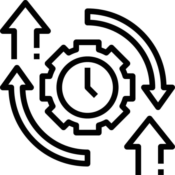 Productiviteitsefficiëntie Tijdicoon — Stockvector