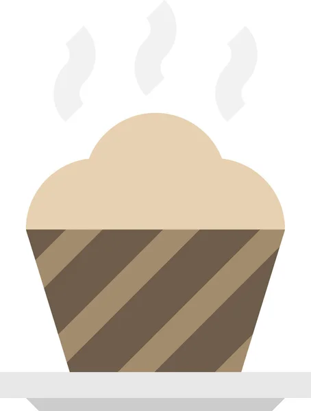 Panificação Bolo Cupcake Ícone Estilo Plano — Vetor de Stock