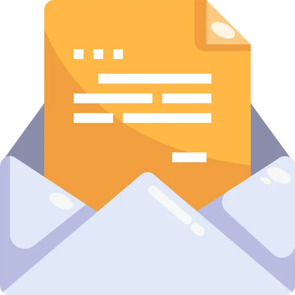 Mensaje Correo Línea Icono — Vector de stock