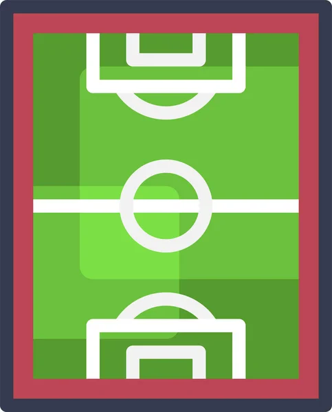 Veld Voetbal Sport Pictogram — Stockvector