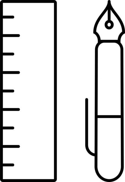 Messung Büro Bleistift Symbol — Stockvektor