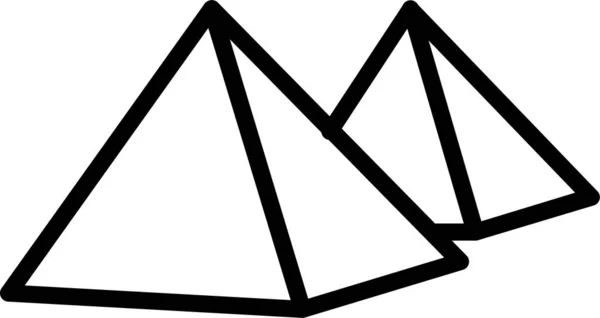 Pyramidendenkmal Empire Ikone Umrissstil — Stockvektor
